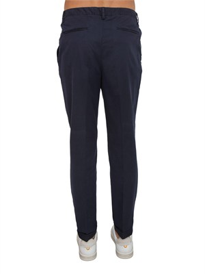 Pantaloni chino Aiace Galassi in tencel e cotone blu in UOMO