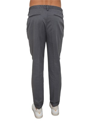 Pantaloni chino Aiace Galassi in tencel e cotone grigio in UOMO