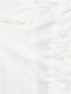Pantaloni chino Aiace Galassi in tencel e cotone bianco in UOMO