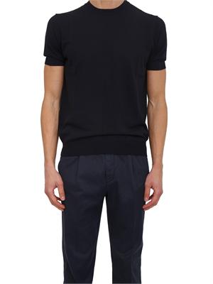 T-shirt uomo Aiace Galassi in maglia di pregiato cotone blu in UOMO