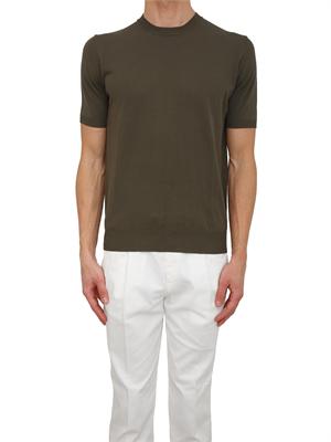 T-shirt uomo Aiace Galassi in maglia di pregiato cotone verde in UOMO