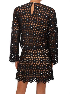 Top Michael Michael Kors in pizzo crochet nero in DONNA