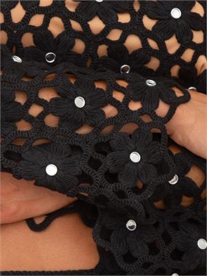 Top Michael Michael Kors in pizzo crochet nero in DONNA