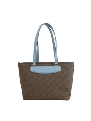 Borsa Jet Set Travel Michael Michael Kors in pelle marrone e azzurro in DONNA