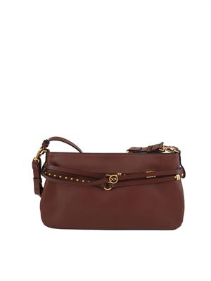 Borsa media Belt Bag Pinko in pelle bordeaux in DONNA
