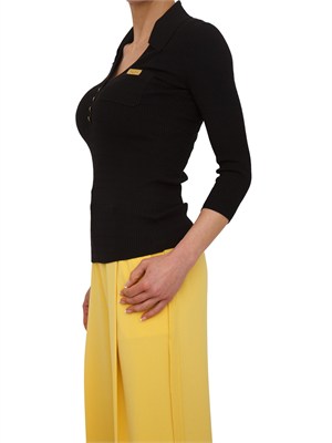 Polo in maglia nera Elisabetta Franchi in DONNA