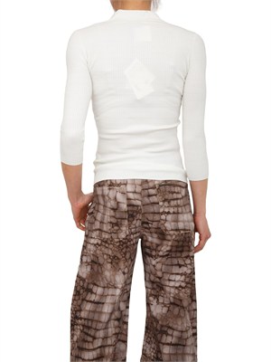 Polo in maglia avorio Elisabetta Franchi in DONNA