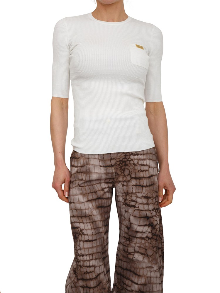 Maglia Elisabetta Franchi in tessuto avorio