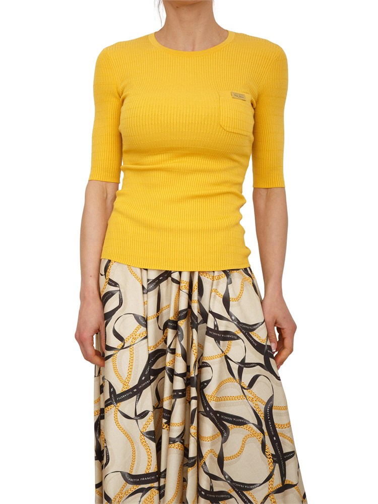 Maglia Elisabetta Franchi in tessuto giallo