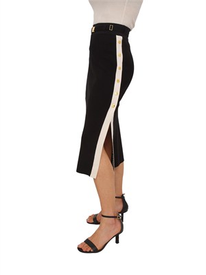 Gonna nera midi in maglia Elisabetta Franchi in DONNA
