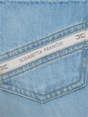 Tuta Elisabetta Franchi in denim medio effetto used in DONNA
