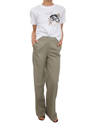 T-shirt Diuk Nenette in cotone bianco con applicazioni in DONNA