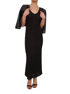 Abito lungo Tequila Nenette in maglia e lurex nero in DONNA