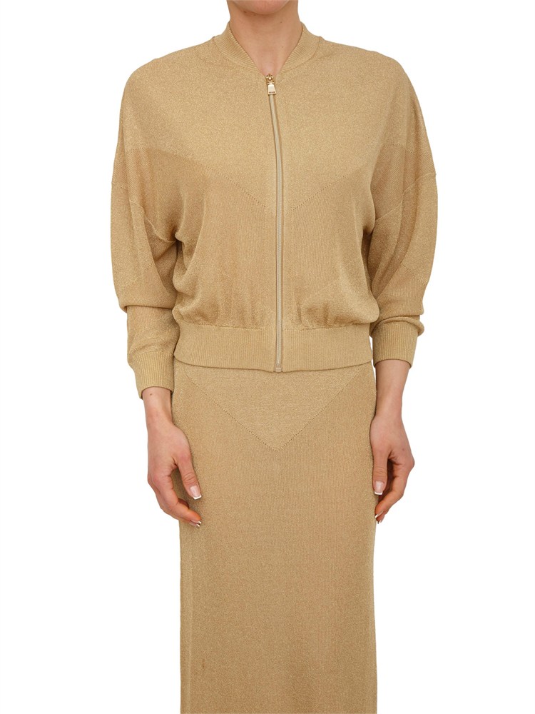 Giacca in maglia Limoncello Nenette in lurex oro