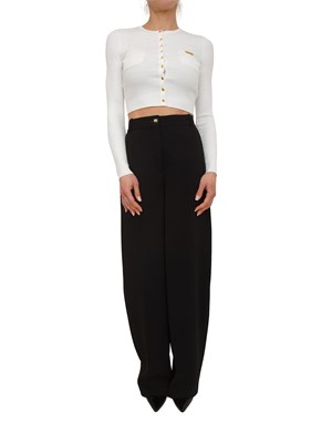 Pantaloni Elisabetta Franchi in crêpe leggero nero in DONNA