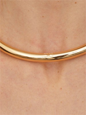 Top in maglia Elisabetta Franchi in viscosa nera e collana oro in DONNA