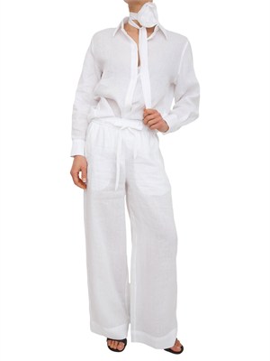 Camicia Editore Marella in puro lino bianco in DONNA