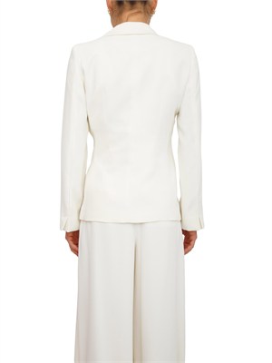 Giacca Meandro Marella in crêpe envers satin avorio in DONNA