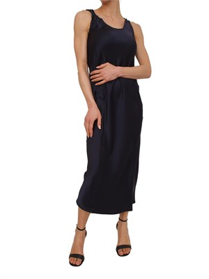 Abito Ovale Marella in double satin blu in DONNA