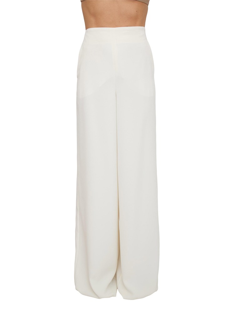 Pantaloni Campo Marella in crêpe envers satin avorio