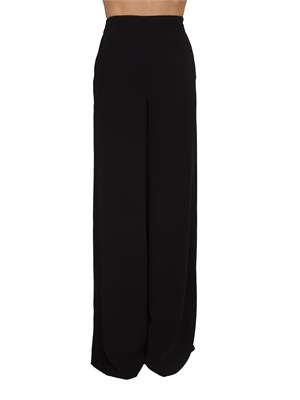 Pantaloni Campo Marella in crêpe envers satin nero in DONNA