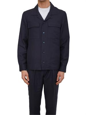 Camicia overshirt blu Antony Morato lino e viscosa in UOMO