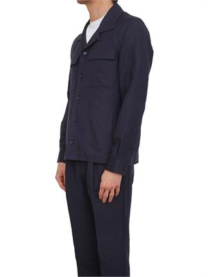 Camicia overshirt blu Antony Morato lino e viscosa in UOMO
