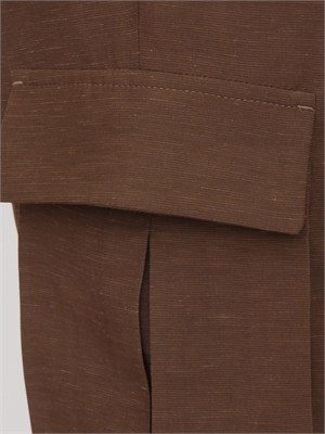 Pantaloni Blugirl con tasconi laterali in viscosa marrone in DONNA