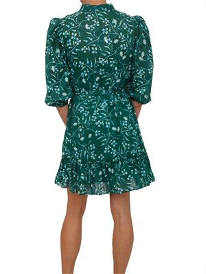 Abito Apice IBlues in mussola di cotone verde con stampa in DONNA