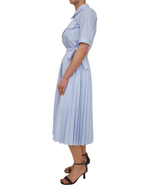 Abito midi Fracomina in misto cotone azzurro in DONNA