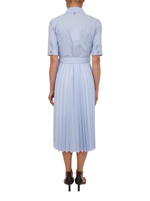Abito midi Fracomina in misto cotone azzurro in DONNA