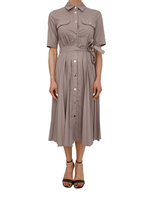 Abito midi Fracomina in misto cotone taupe in DONNA