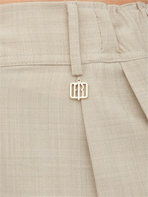 Pantaloni bermuda Fracomina in tessuto beige in DONNA