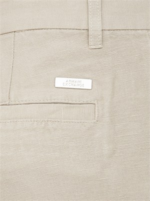 Pantaloni uomo Armani Exchange in lino beige in UOMO