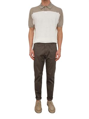 Pantaloni Armani Exchange uomo in raso di cotone marrone in UOMO