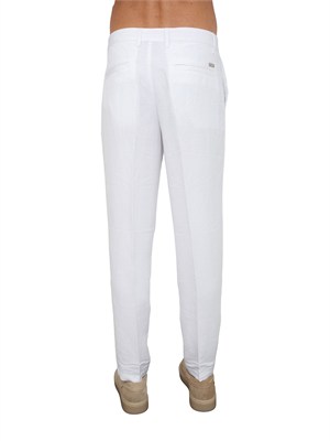 Pantaloni uomo Armani Exchange in lino bianco in UOMO