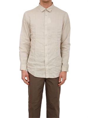 Camicia Armani Exchange uomo in lino beige in UOMO