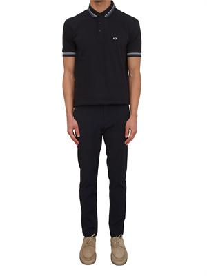 Polo Armani Exchange in piquet di cotone blu in UOMO