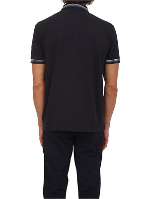 Polo Armani Exchange in piquet di cotone blu in UOMO