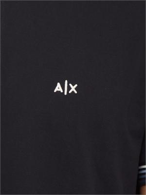 Polo Armani Exchange in piquet di cotone blu in UOMO