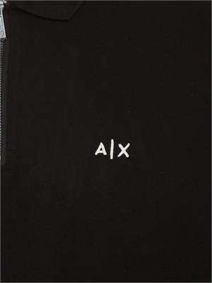 Polo uomo Armani Exchange in viscosa nera in UOMO