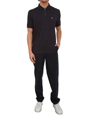 Polo uomo Armani Exchange in viscosa blu in UOMO