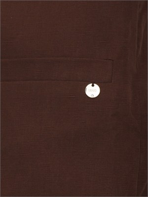 Gilet Liu Jo donna in misto lino marrone in DONNA