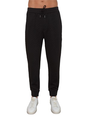 Pantaloni jogger uomo Armani Exchange neri logo jacquard in UOMO