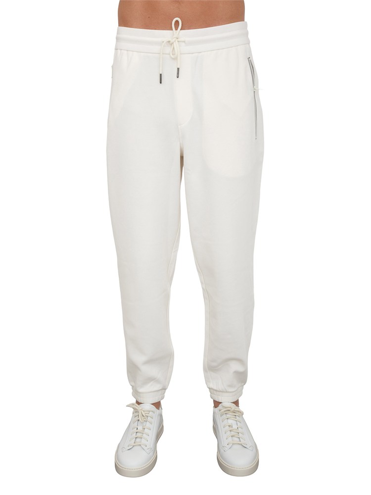 Pantaloni jogger uomo Armani Exchange bianco panna