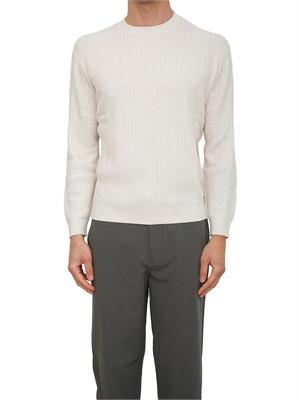 Maglia Armani Exchange in cotone panna lavorato all over in UOMO
