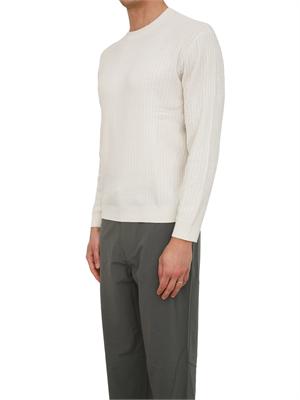 Maglia Armani Exchange in cotone panna lavorato all over in UOMO