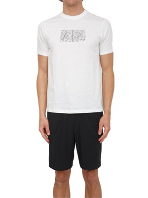 T-shirt uomo Armani Exchange in cotone bianco in UOMO