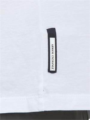 T-shirt Armani Exchange uomo in cotone bianco in UOMO