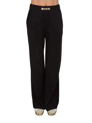 Pantaloni tuta Liu Jo donna in punto milano neri con catena in DONNA